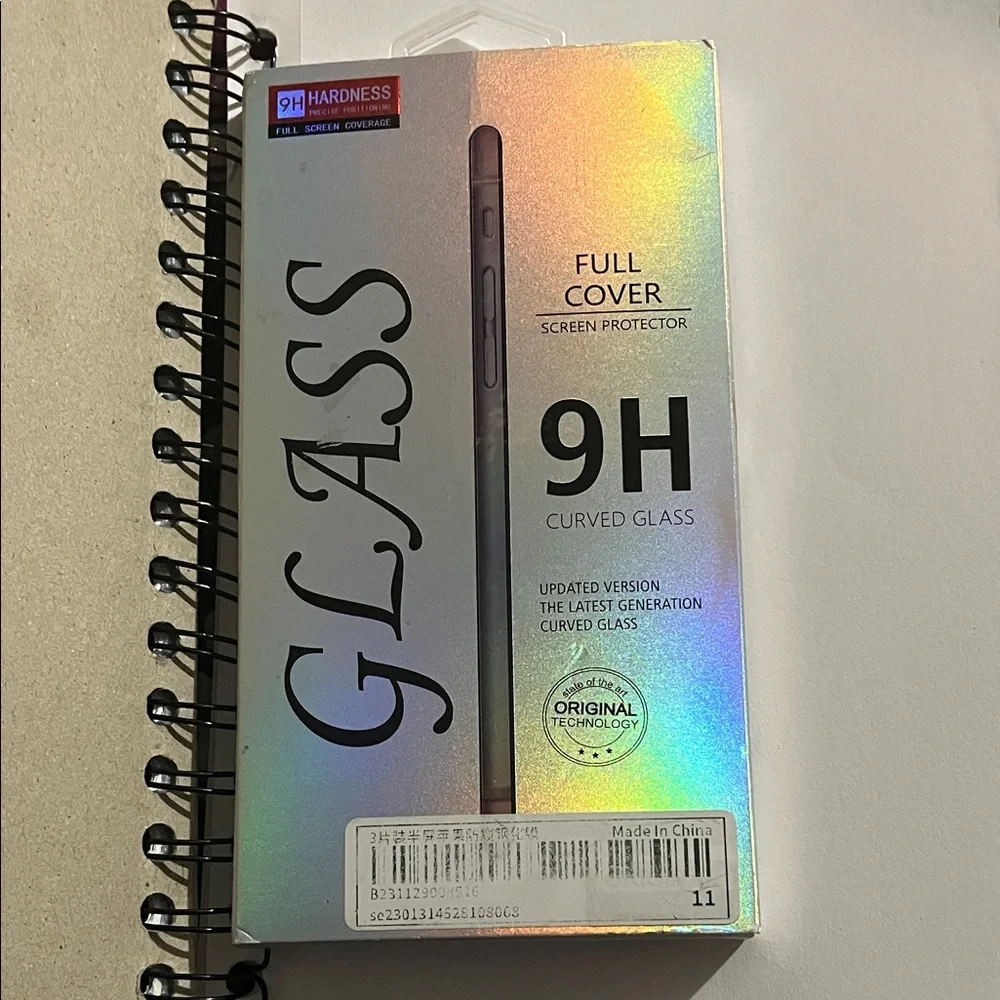 9H Curved Glass Screen Protector - Silver